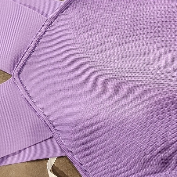 Herve Leger Purple Crop Top NWT - Picture 5 of 7
